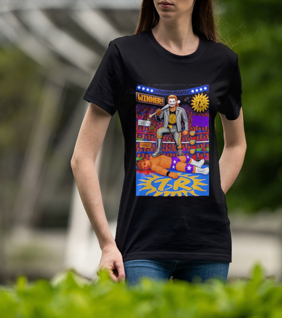 Winner Crazy Purge TR Wrestling Victory 8 Bit T-Shirt