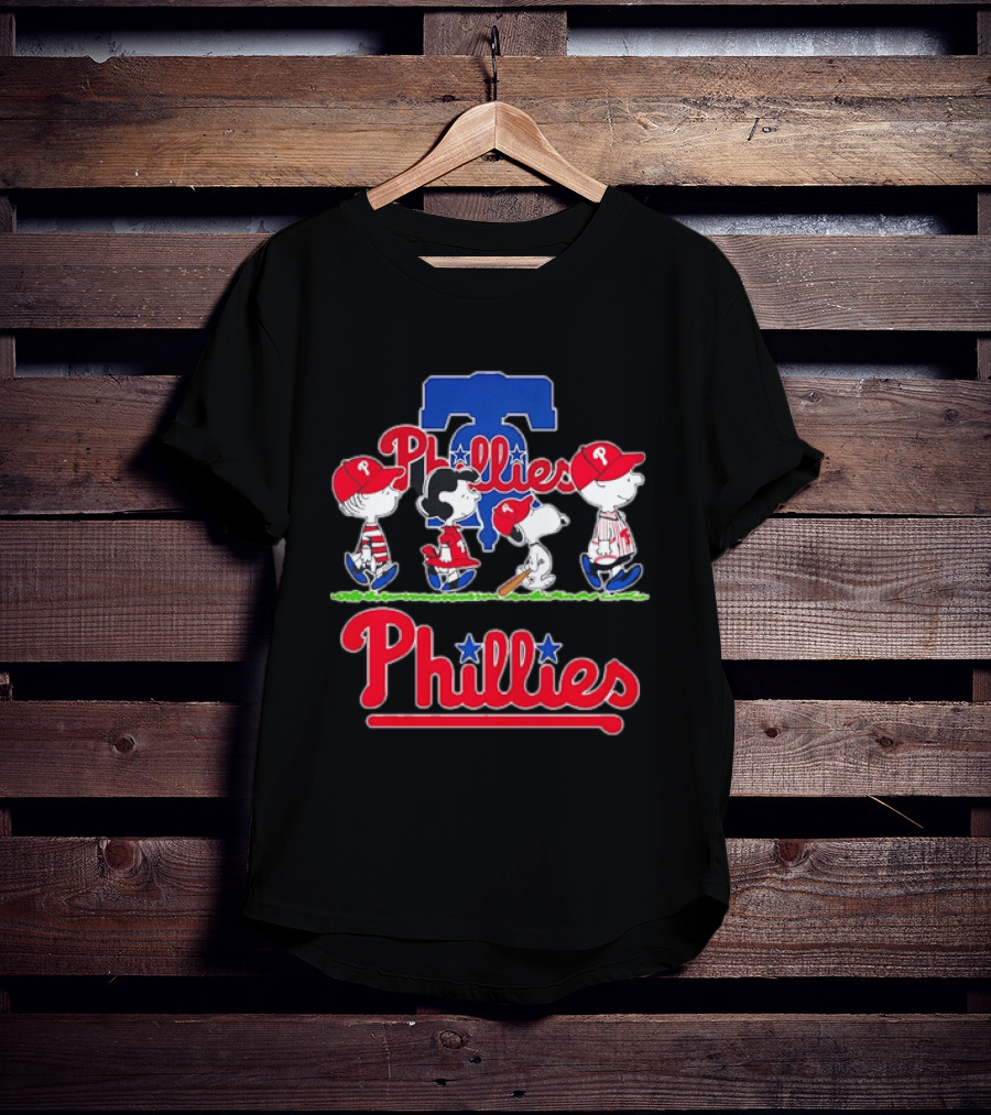 Peanuts Gang Philadelphia Phillies Walking T-Shirt