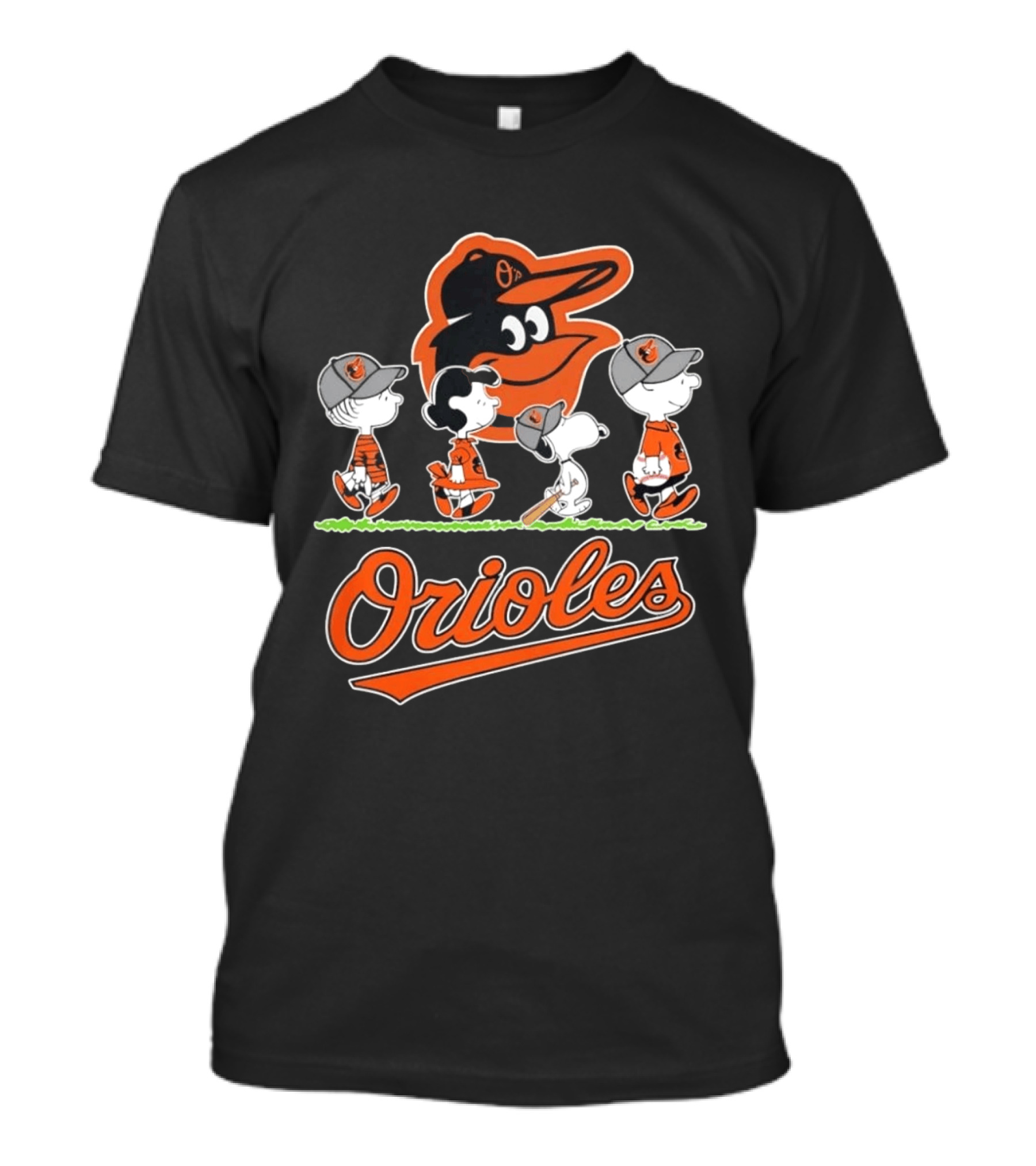 Peanuts Gang With Baseball Orioles T-Shirt
