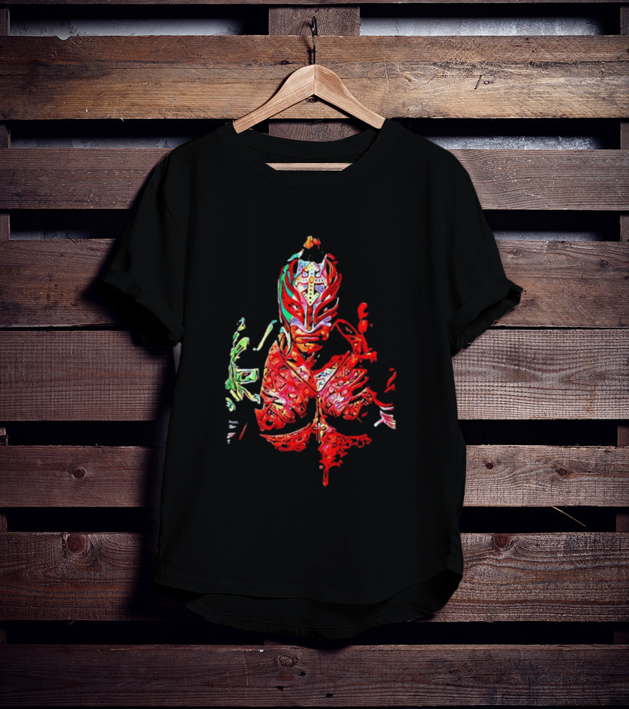 Rey Mysterio WWE Lucha Libre Mask Wrestling Legend Pro Wrestler T-Shirt