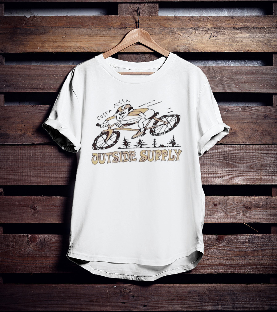 Costa Mesa Cyclist Outside Supply Mountain Bike Adventure T-Shirt