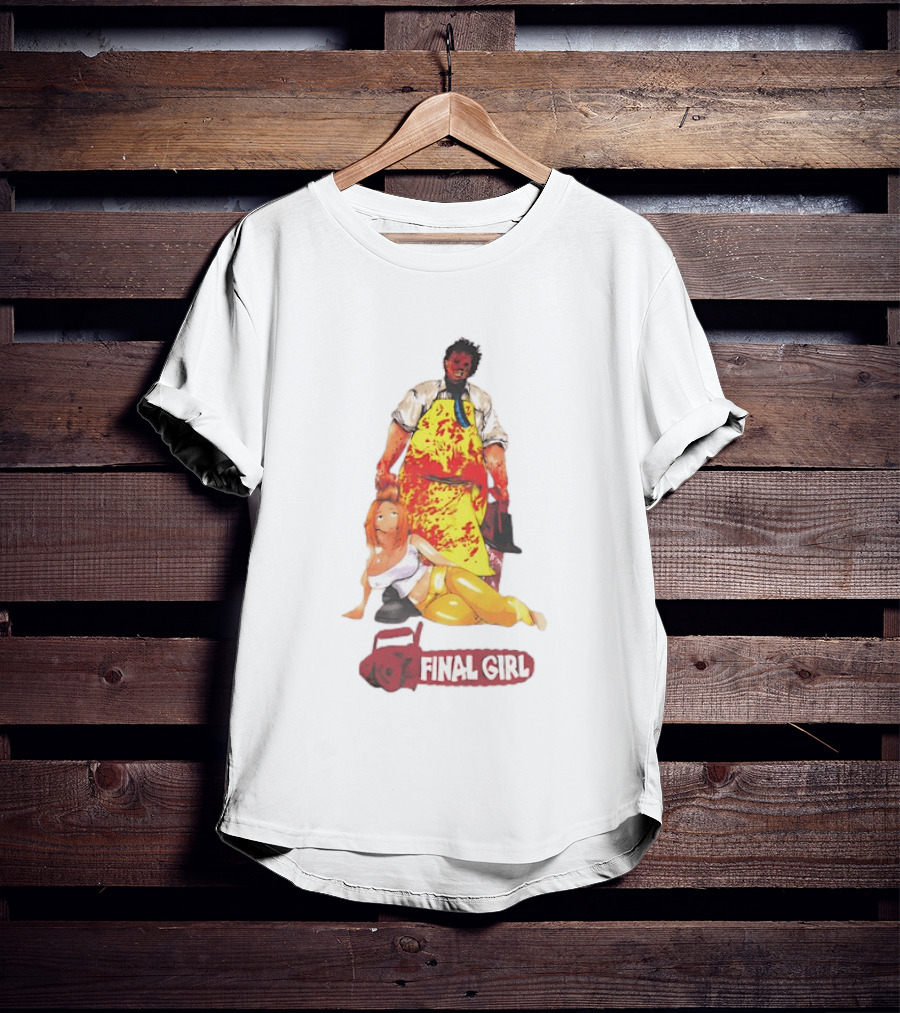 Texas Chain Saw Massacre Leatherface Final Girl Horror T-Shirt