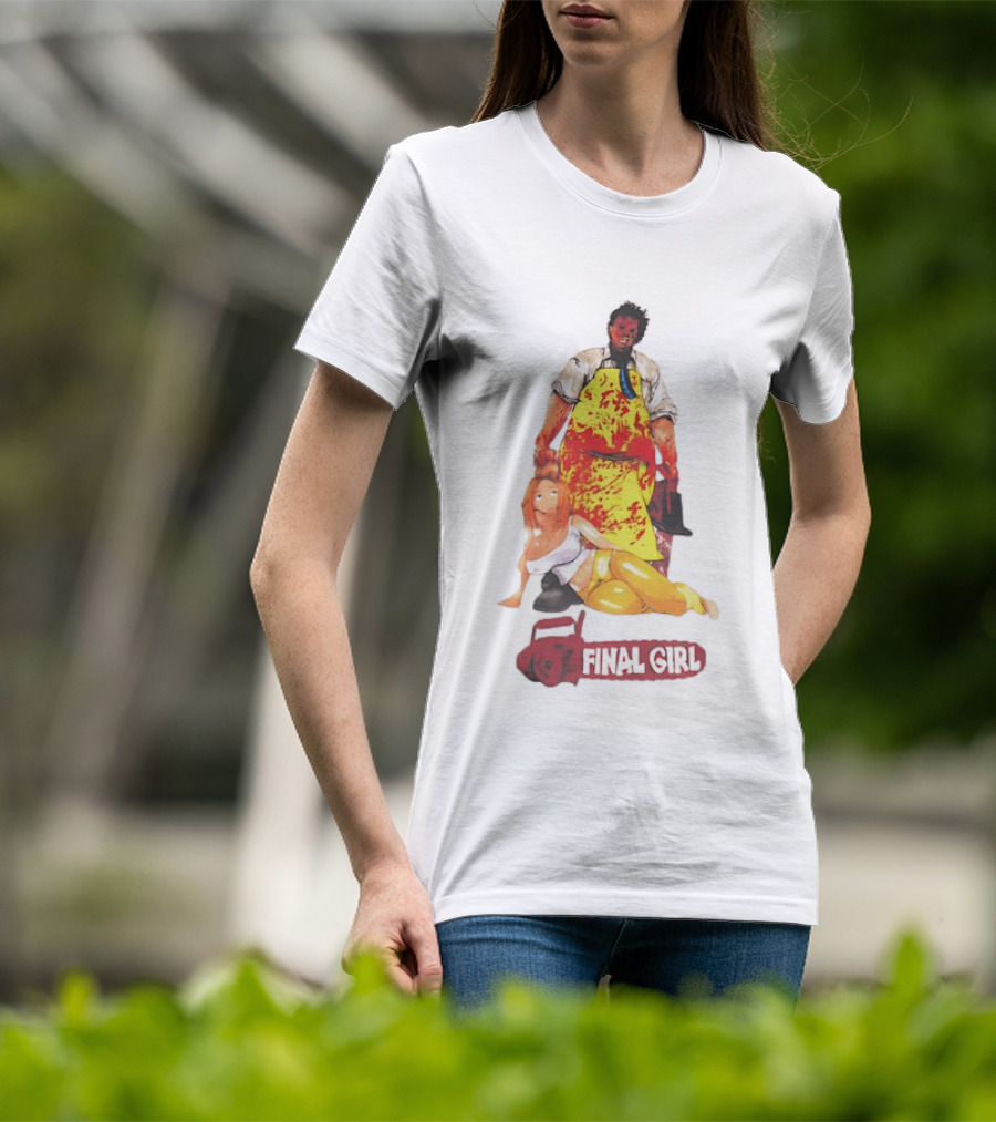 Texas Chain Saw Massacre Leatherface Final Girl Horror T-Shirt