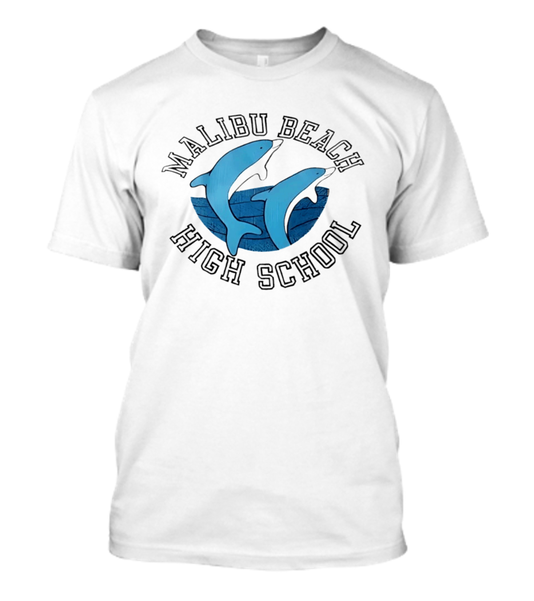 Malibu Beach High School Dolphins Ocean T-Shirt