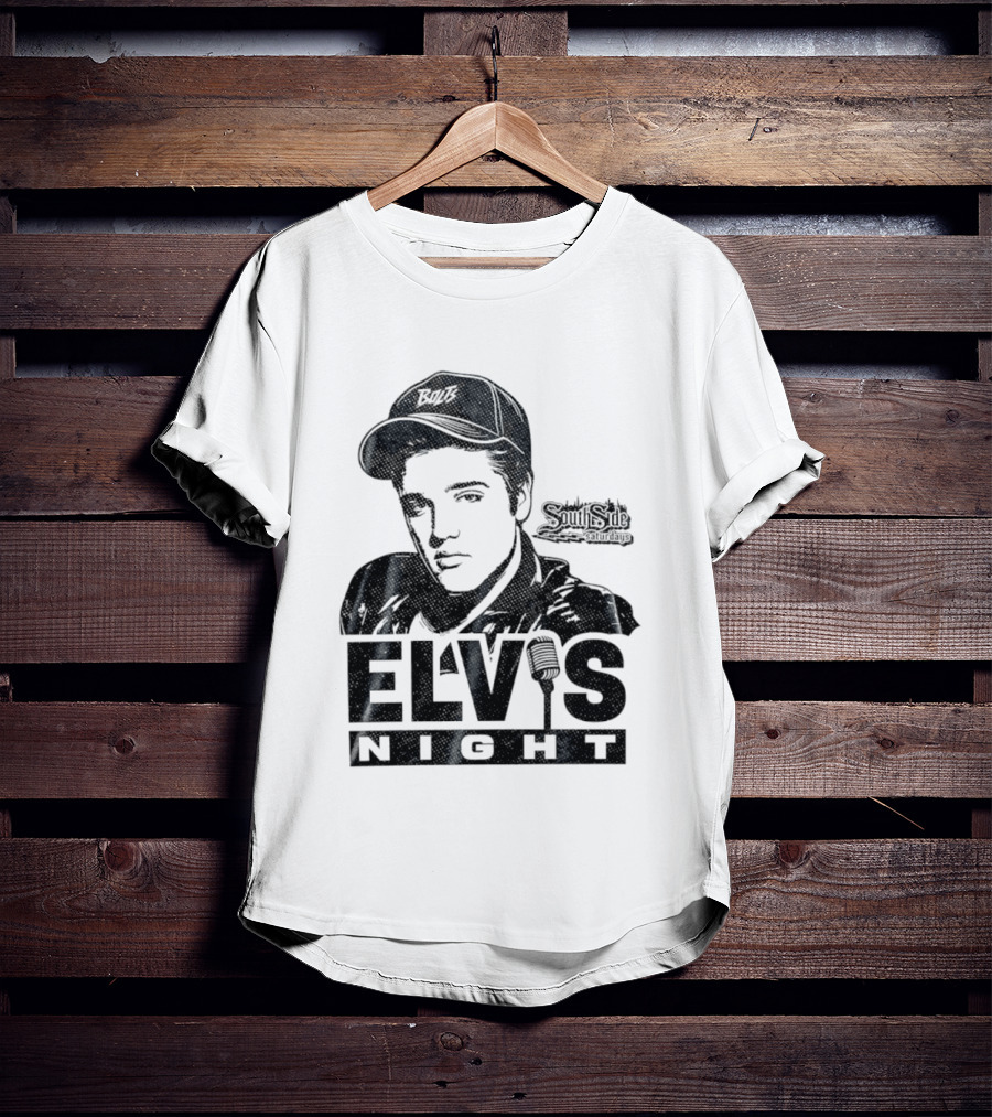 Elvis Night South Side Saturdays Bolt Hat Microphone T-Shirt