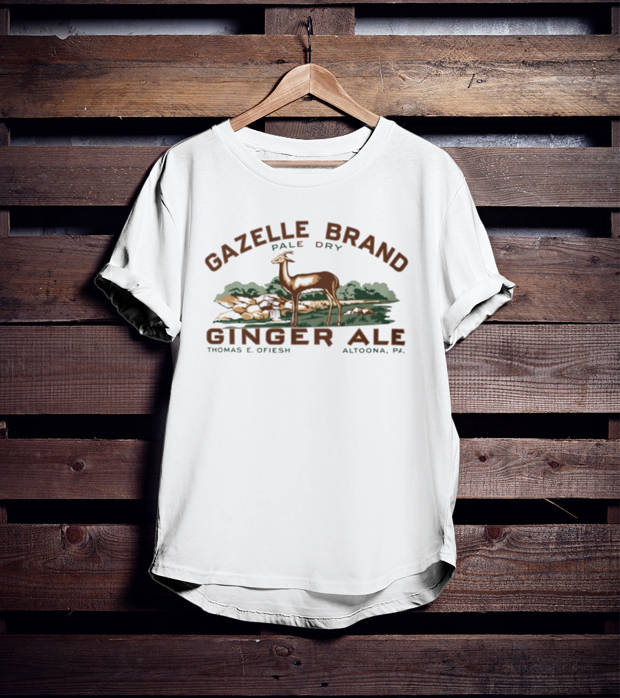Gazelle Brand Pale Dry Ginger Ale Thomas E Ofiesh Altoona Pa Gazelle T-Shirt