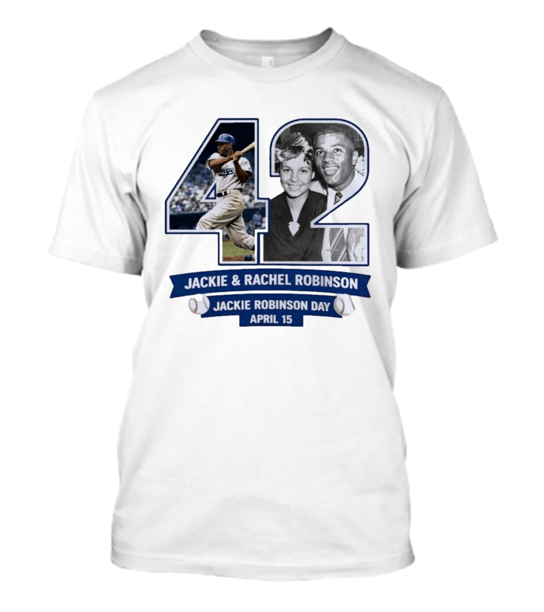 Jackie And Rachel Robinson 42 Jackie Robinson Day April 15 T-Shirt