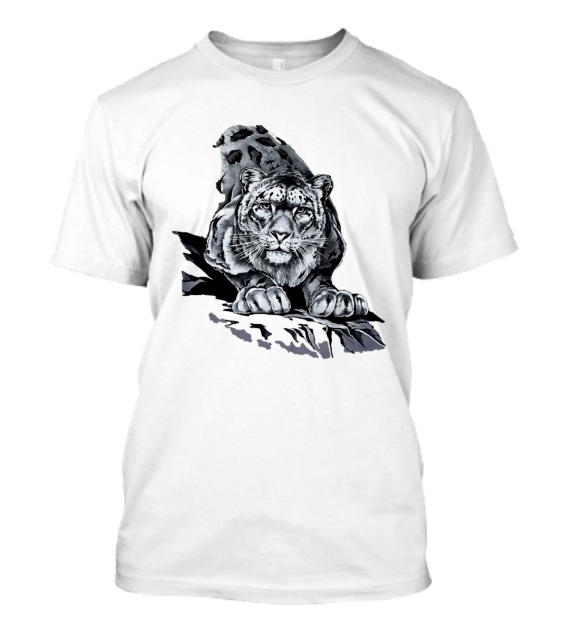 Snow Leopard Harlequin Nature Wildlife Majestic Predator T-Shirt