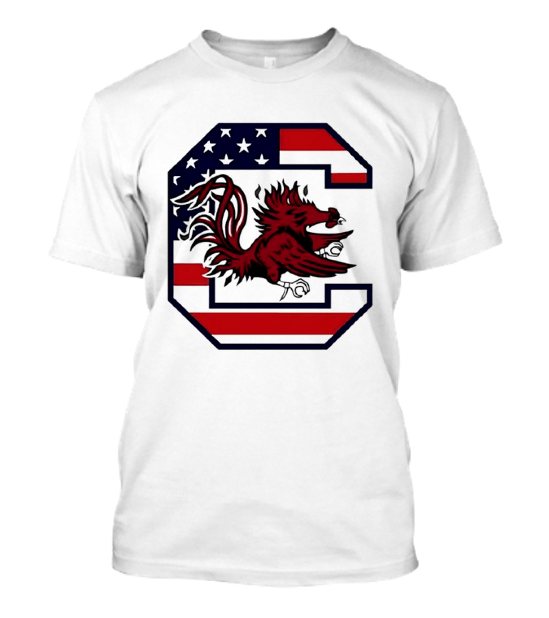 American Flag South Carolina Gamecocks C T-Shirt