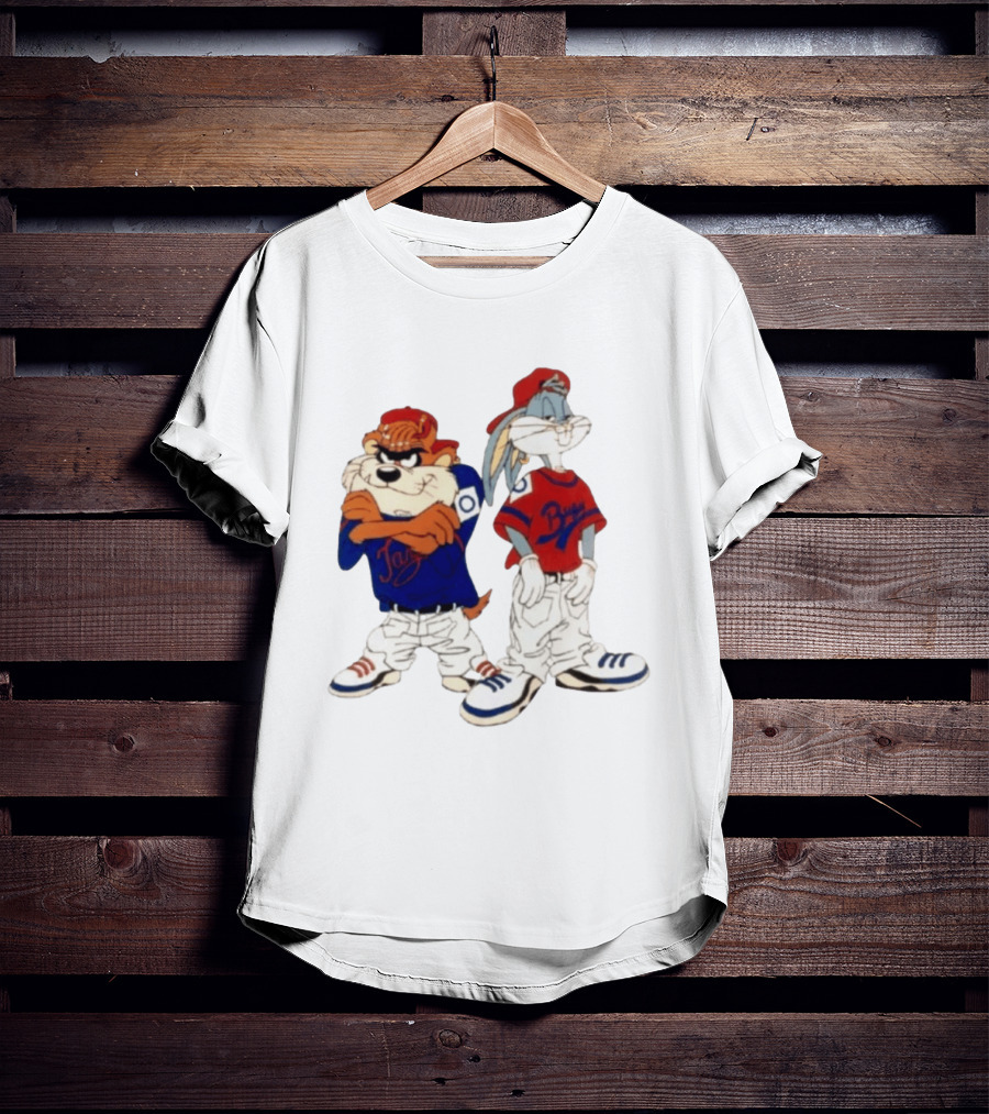 Taz Bugs Looney Tunes Baseball Style Casual Streetwear T-Shirt