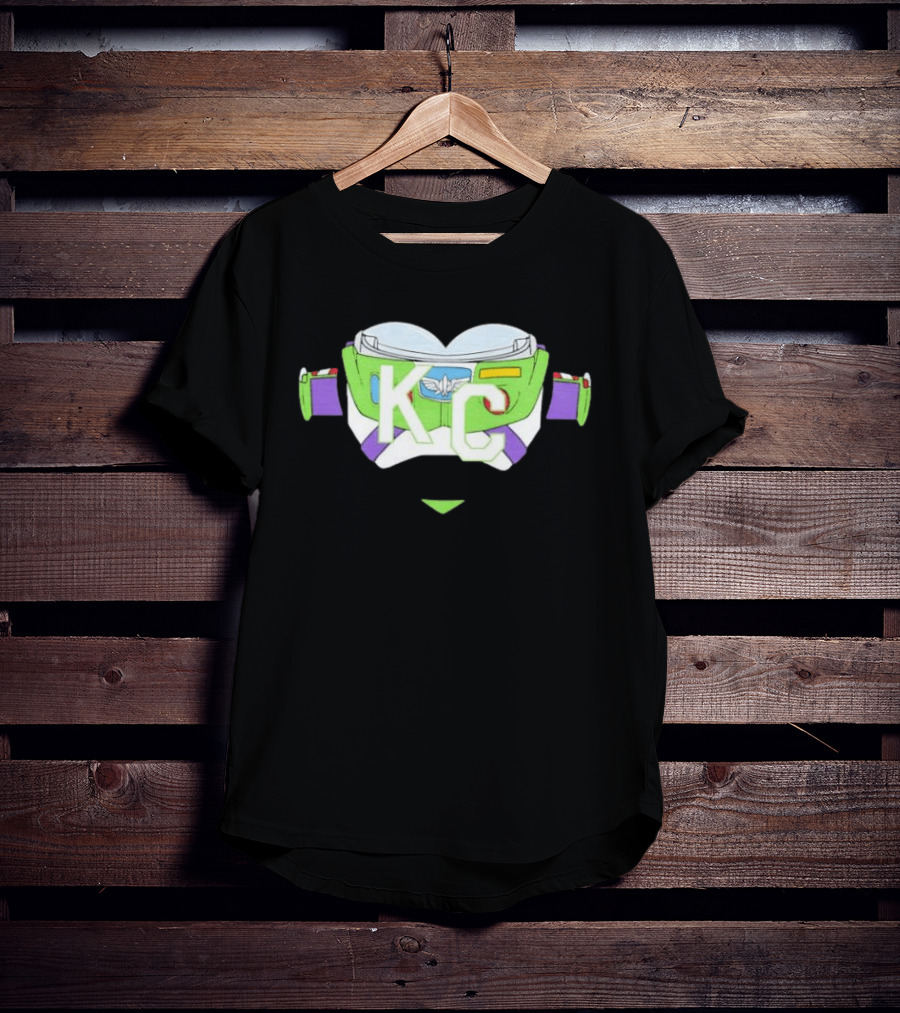 Buzz Lightyear KC Chiefs Heart Theme Fan Gear T-Shirt