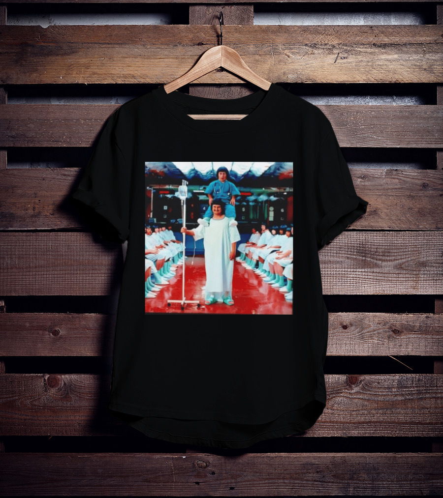 Doctor Riding On Patient Shoulders Hospital Room Surrealism T-Shirt