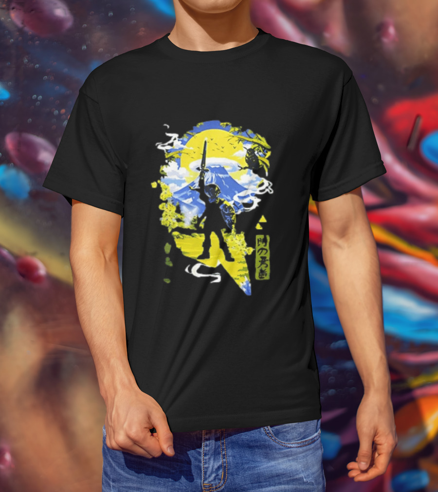 Legend Of Zelda Hero Master Sword Ocarina Of Time Kanji T-Shirt
