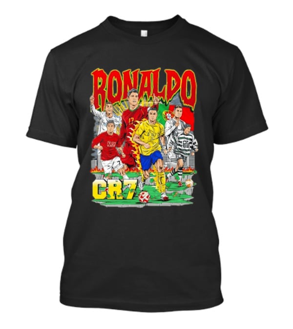 Ronaldo CR7 Football Icon In Action Sports Team Collection T-Shirt