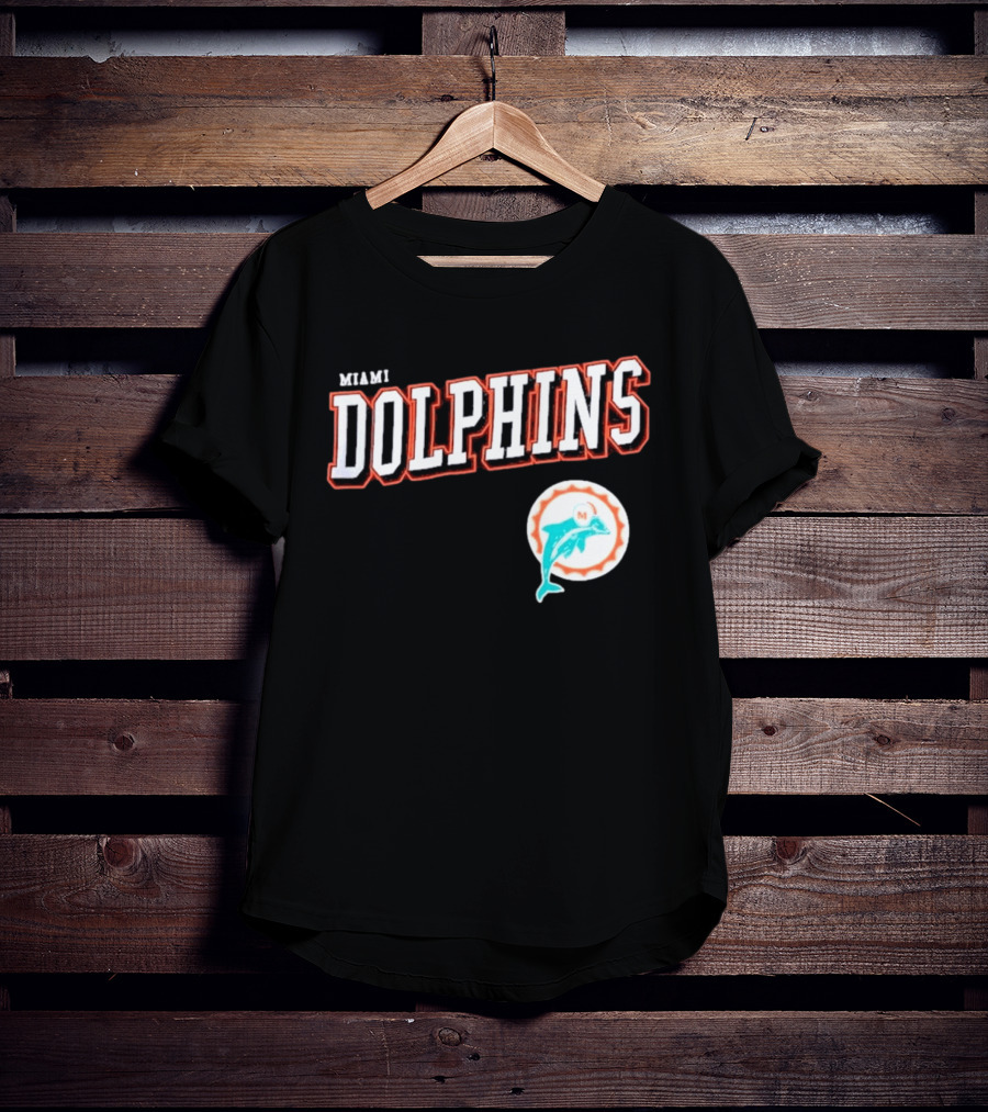 Miami Dolphins Black Retro Team T-Shirt