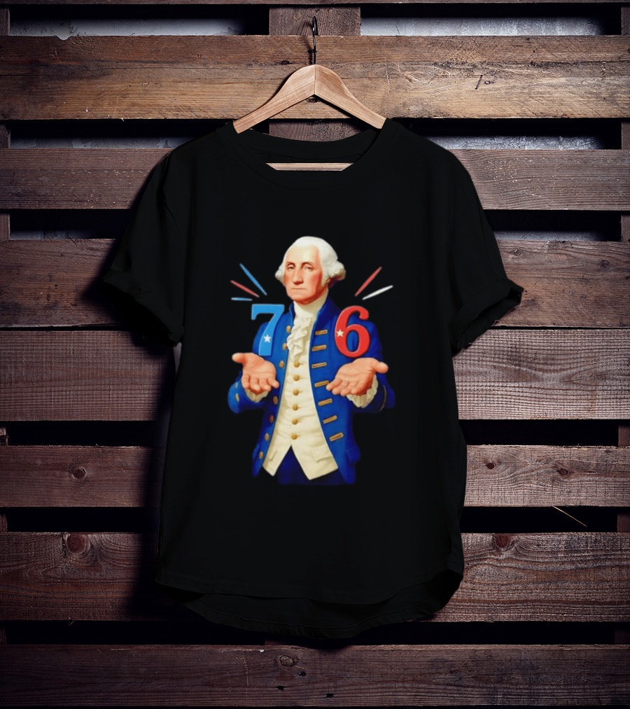 George Washington 1776 Patriotic Founding Father American Independence Day T-Shirt
