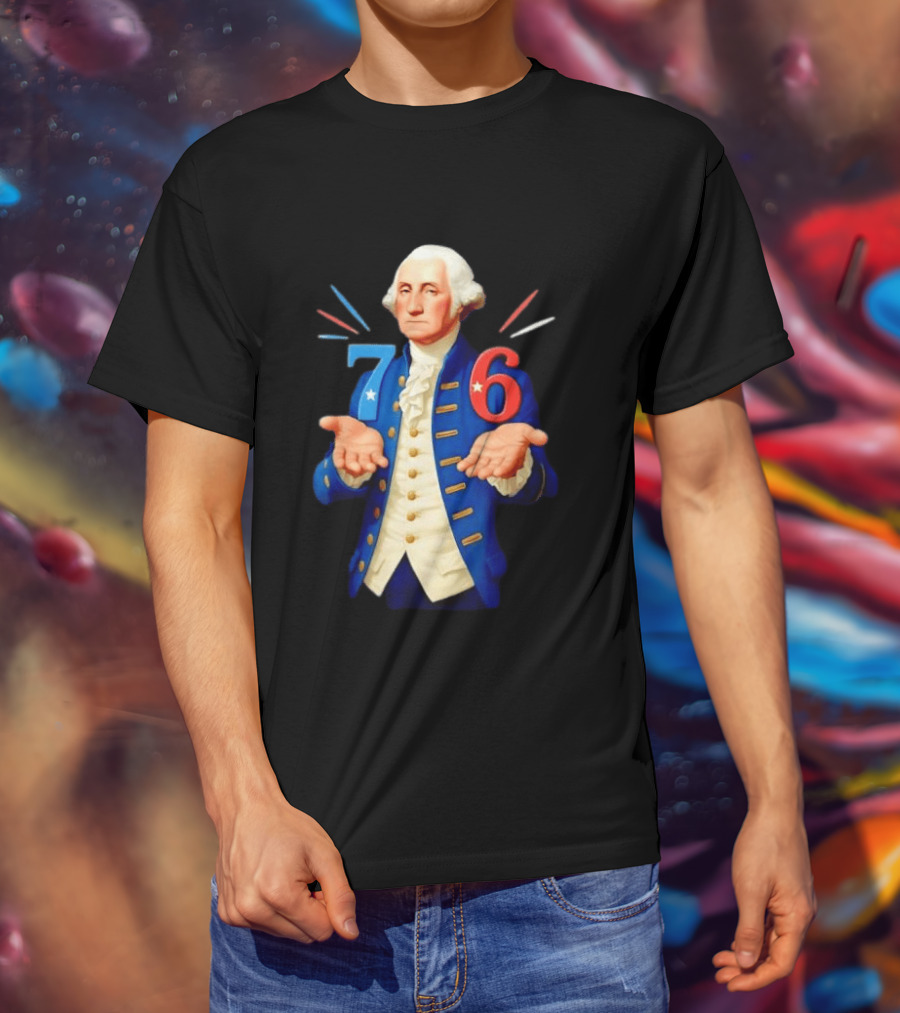 George Washington 1776 Patriotic Founding Father American Independence Day T-Shirt