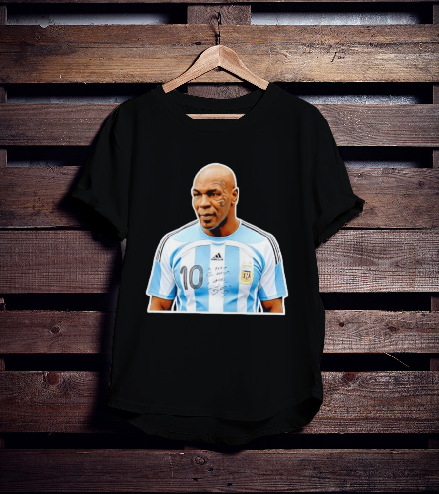 Mike Tyson Argentina National Football Team 10 A Dios Soccer Jersey T-Shirt