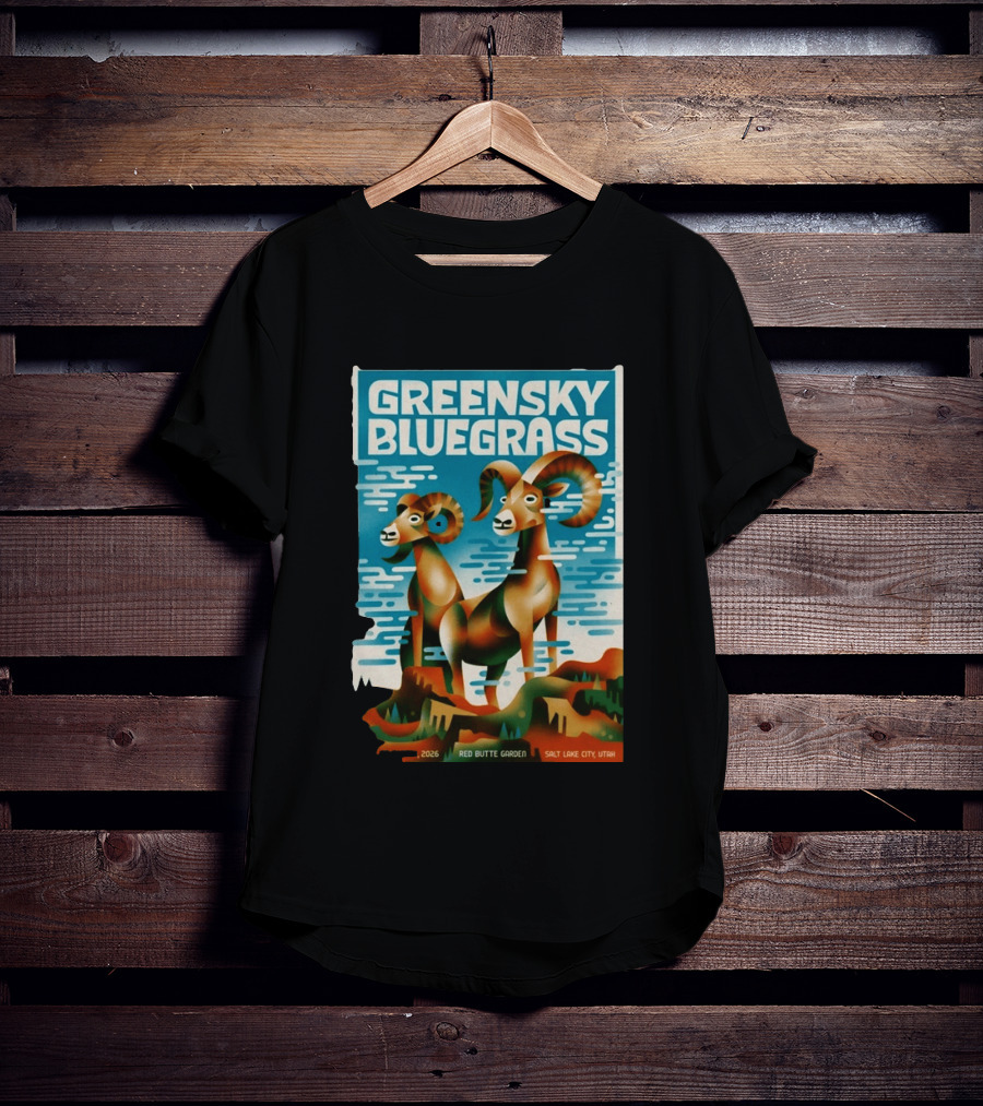 Greensky Bluegrass June 17 2026 Red Butte Garden Salt Lake City Utah Rams T-Shirt