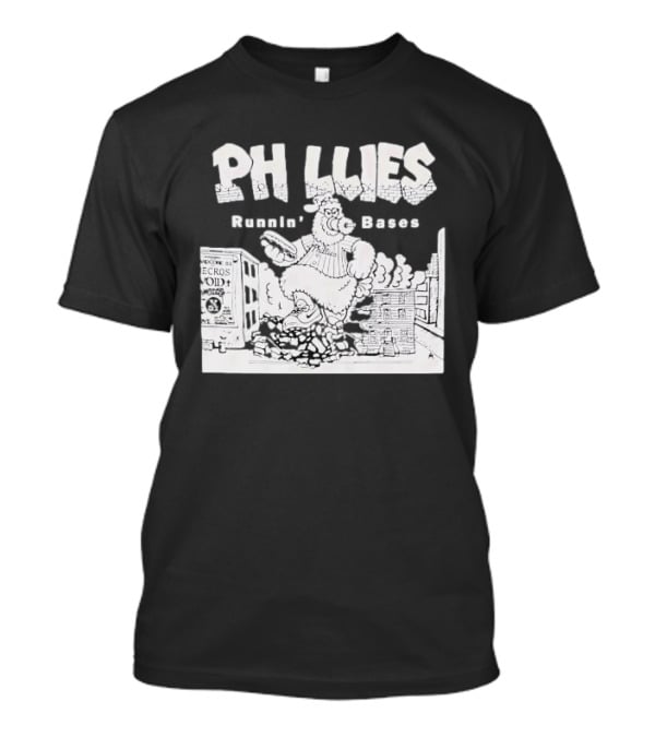 Phillies Runnin' Bases Phillie Phanatic Eating Hoagie Hardcore 83 Necros Void Oct 22 T-Shirt