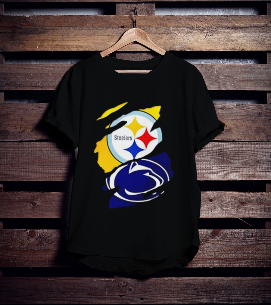 Pittsburgh Steelers Penn State Nittany Lions Team Tear T-Shirt
