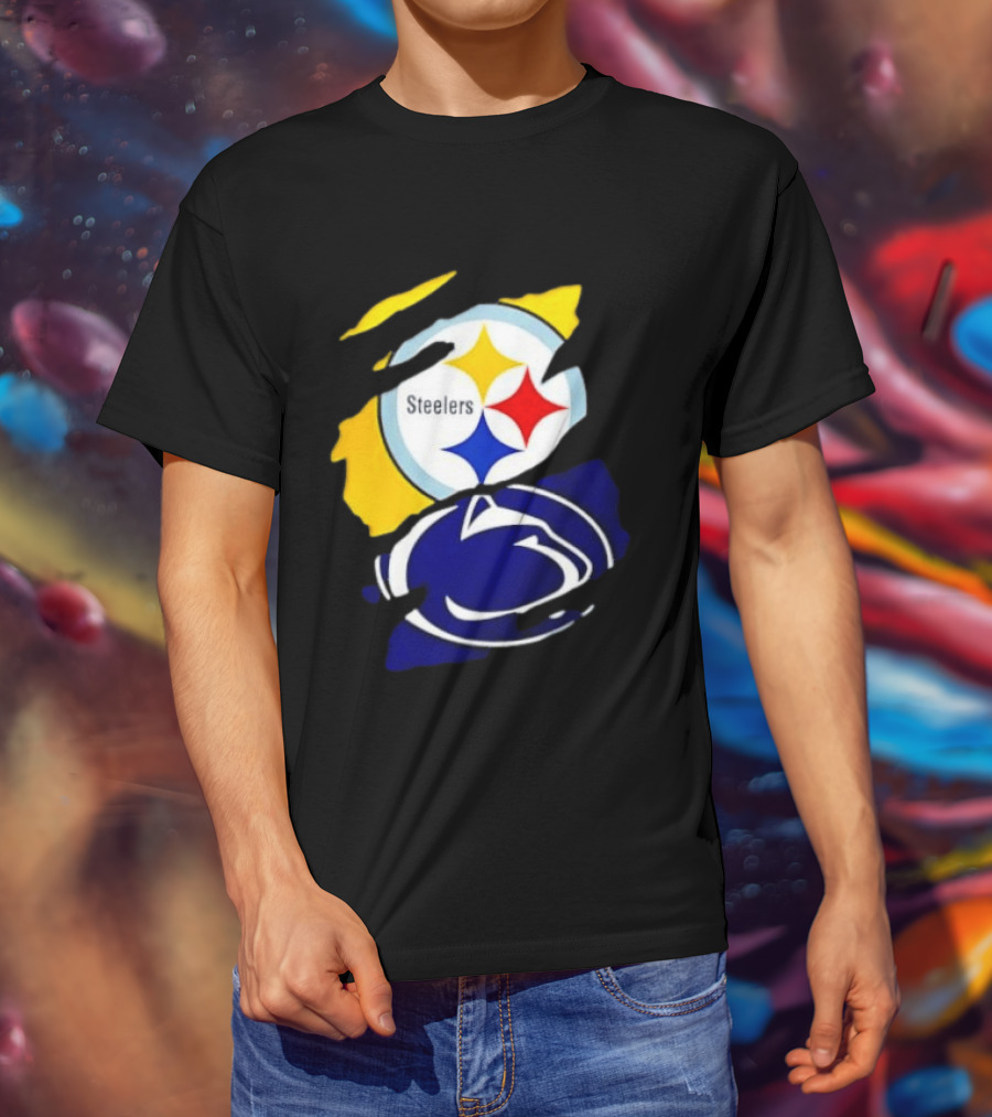 Pittsburgh Steelers Penn State Nittany Lions Team Tear T-Shirt