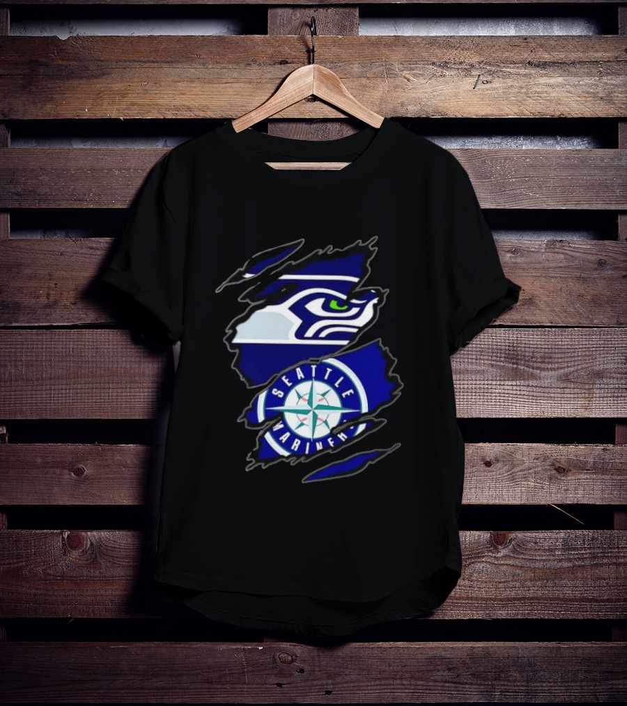 Seattle Seahawks Seattle Mariners Claw Rip T-Shirt