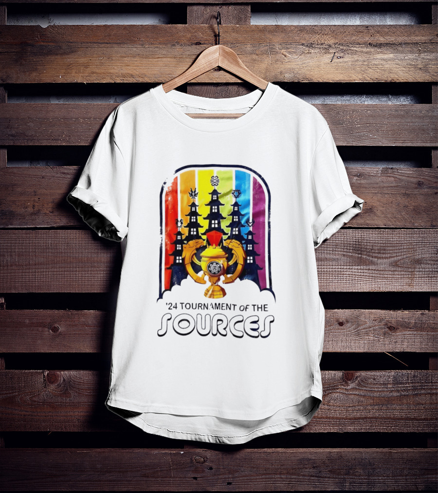 24 Tournament Of The Sources Trophy With Pagoda Silhouette And Rainbow T-Shirt
