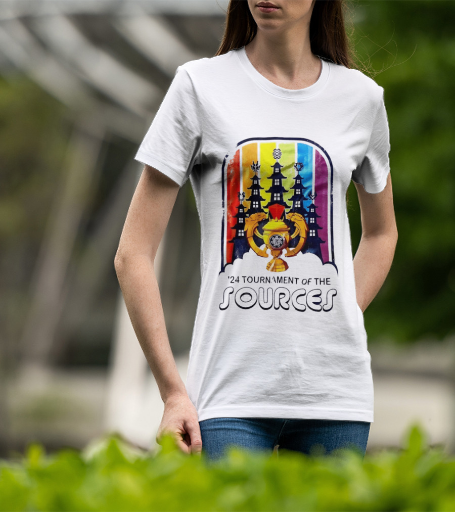 24 Tournament Of The Sources Trophy With Pagoda Silhouette And Rainbow T-Shirt
