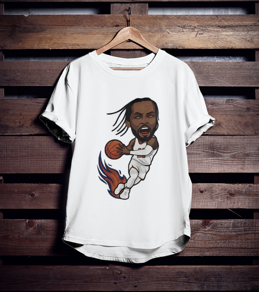 Jalen Brunson Burner New York Knicks Basketball Player Flame T-Shirt
