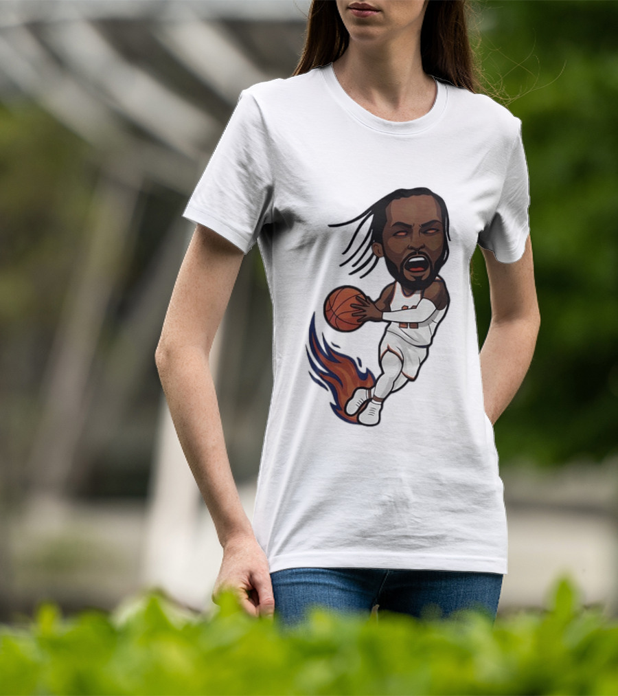 Jalen Brunson Burner New York Knicks Basketball Player Flame T-Shirt