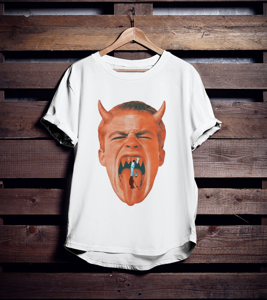 Cleaner Inside Devil Horned Head Yelling T-Shirt