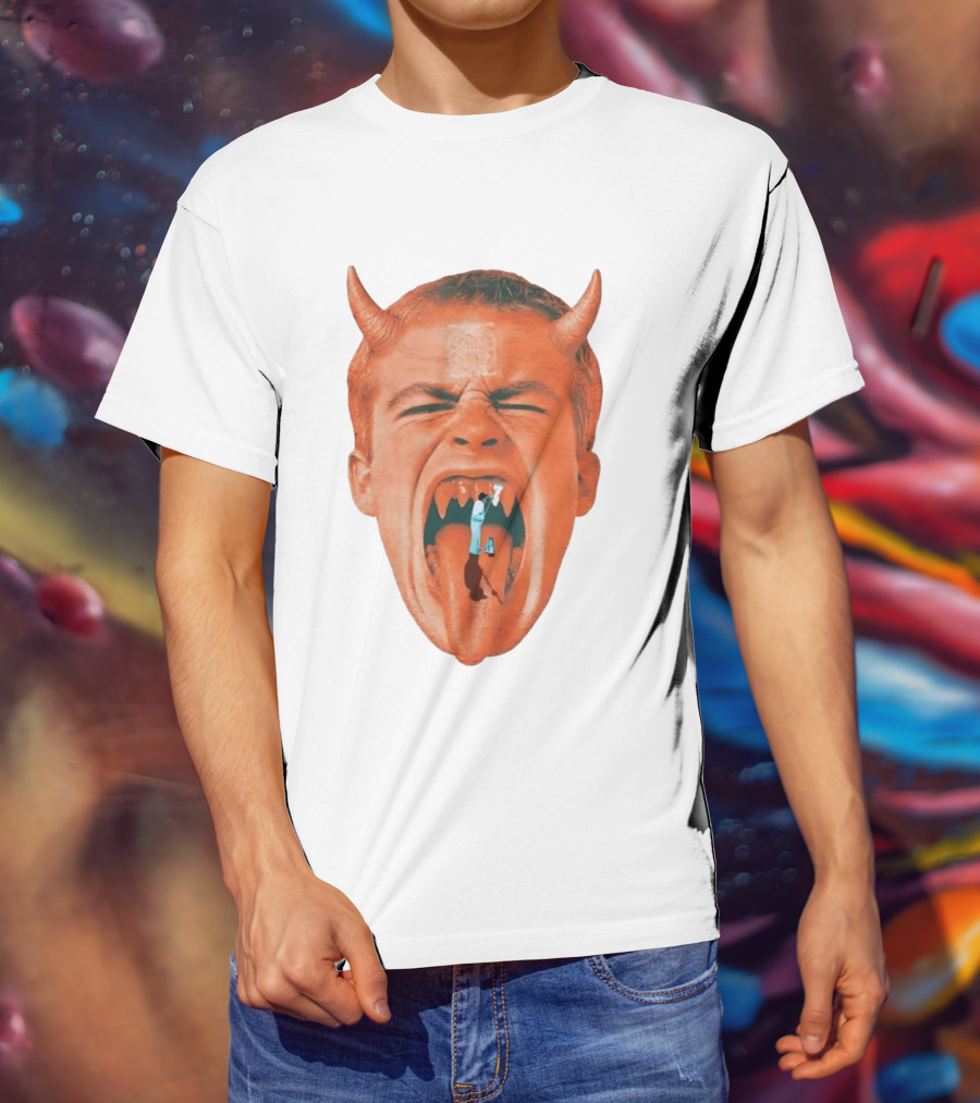 Cleaner Inside Devil Horned Head Yelling T-Shirt
