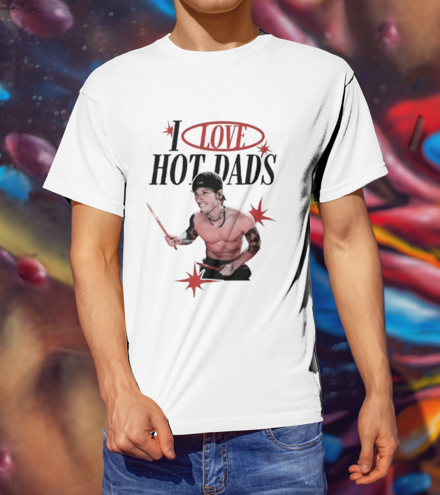 I Love Hot Dads Josh Dun Twenty One Pilots T-Shirt