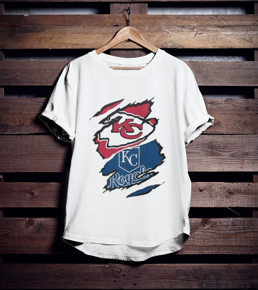 Kansas City Chiefs Royals KC Sports Crossover Beneath The Surface T-Shirt