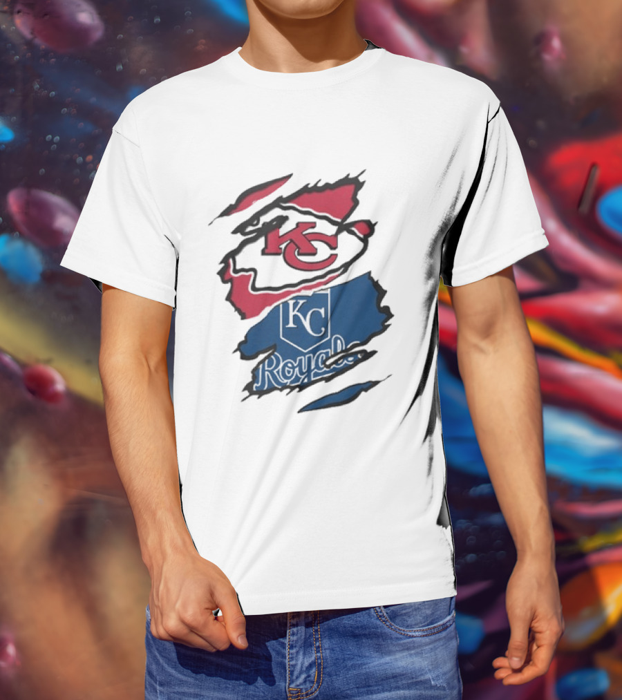 Kansas City Chiefs Royals KC Sports Crossover Beneath The Surface T-Shirt