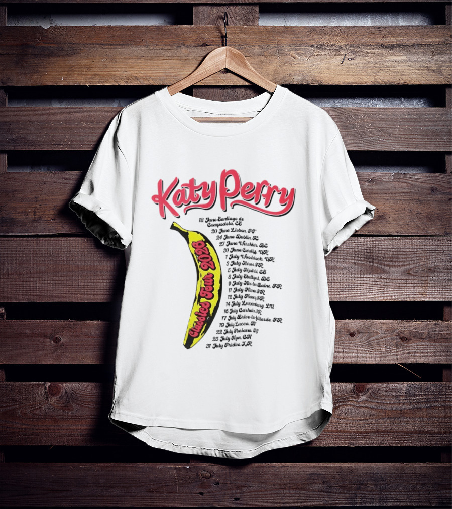 Katy Perry Classies Tour 2026 Banana Dates And Locations T-Shirt