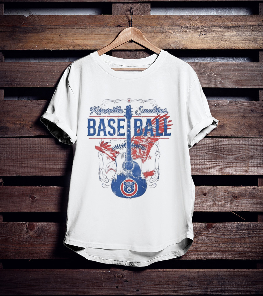 Knoxville Smokies Baseball Guitar Eagle Minor League Team T-Shirt