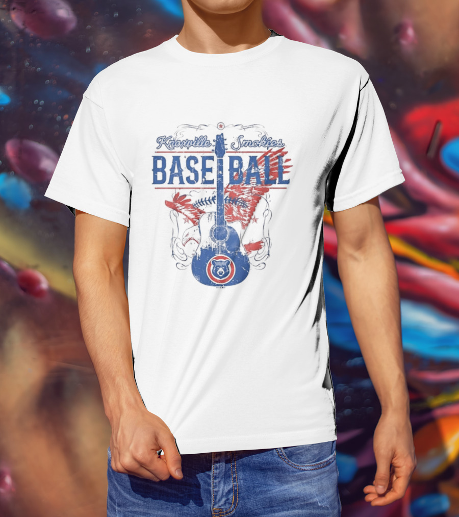 Knoxville Smokies Baseball Guitar Eagle Minor League Team T-Shirt