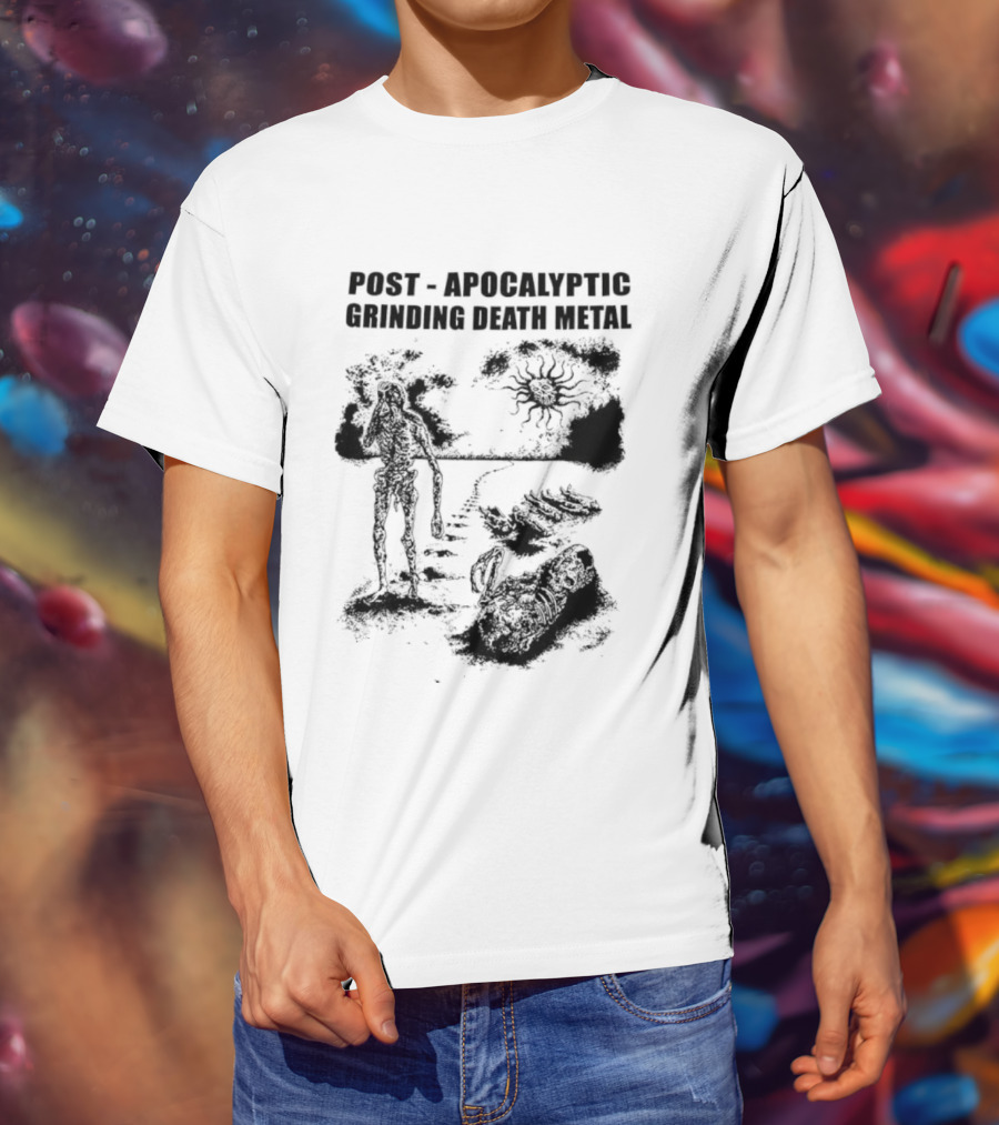 Post Apocalyptic Grinding Death Metal Apocalypse Survival Scene T-Shirt