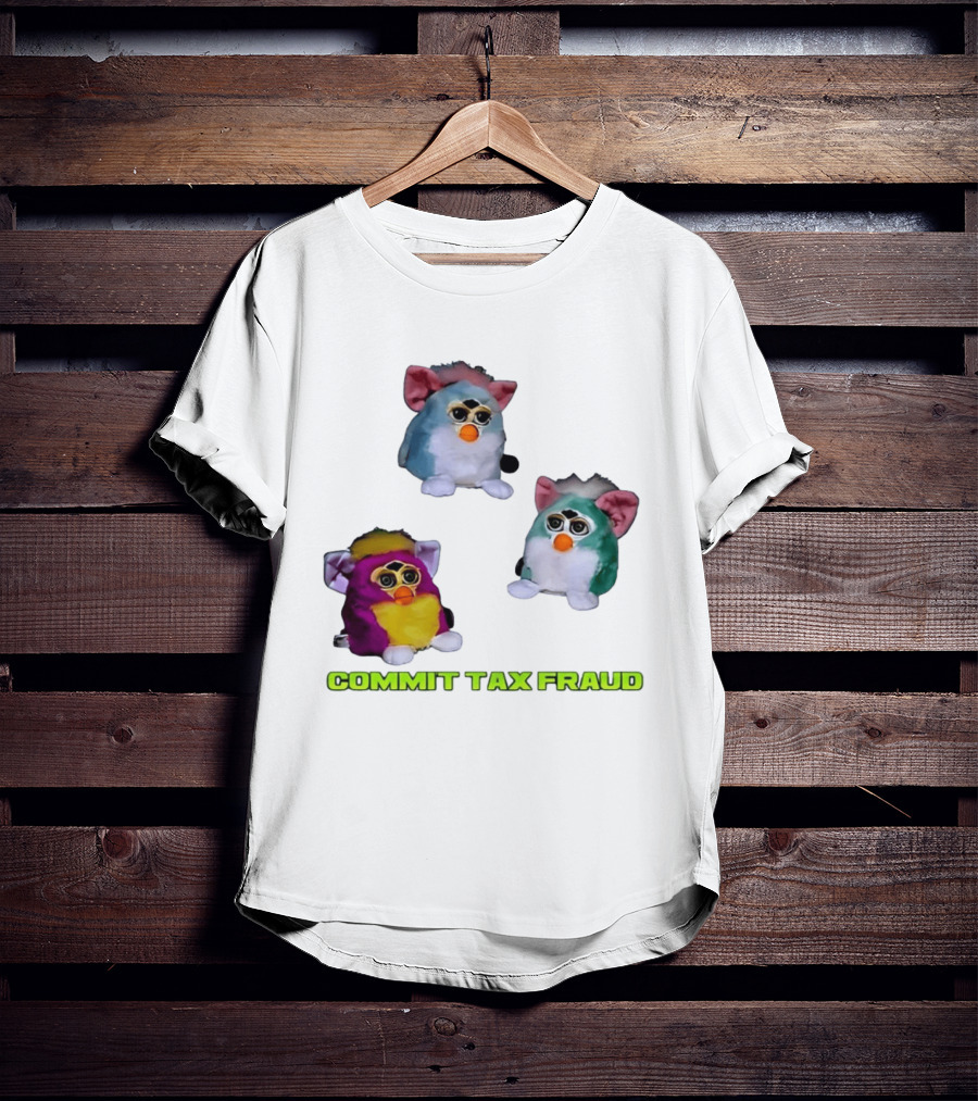 Furby Aesthetic Commit Tax Fraud Multi Color Collection T-Shirt