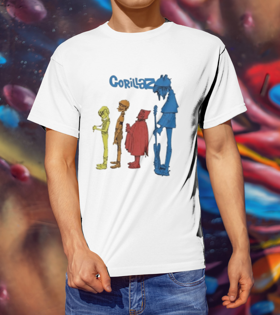 Gorillaz Concert Characters Art Tottenham Stadium Event T-Shirt