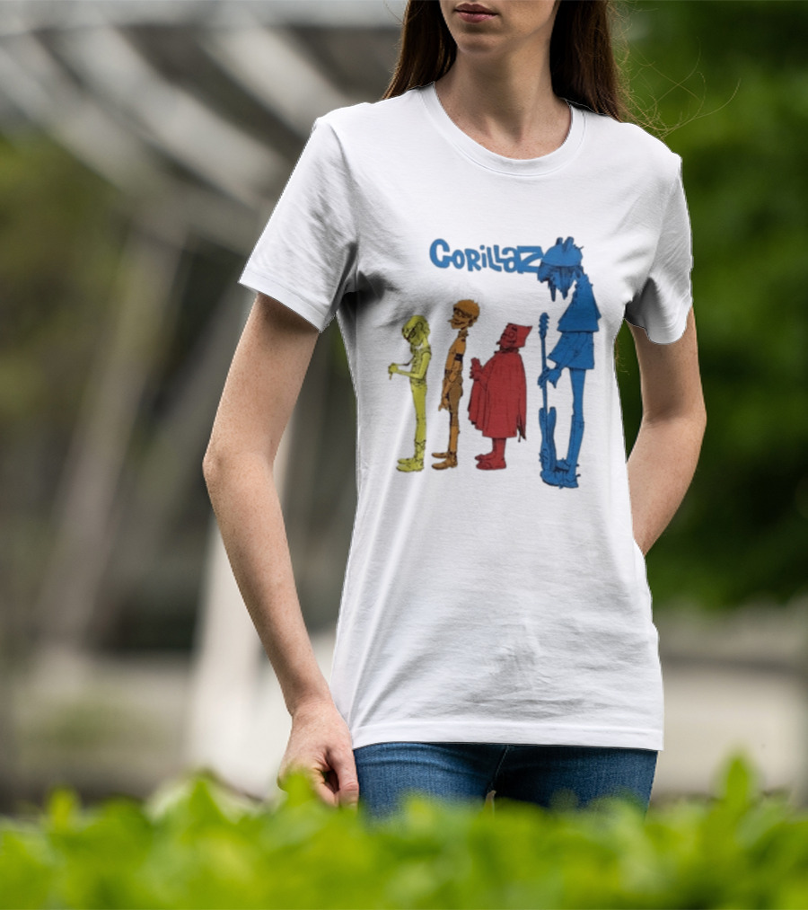 Gorillaz Concert Characters Art Tottenham Stadium Event T-Shirt