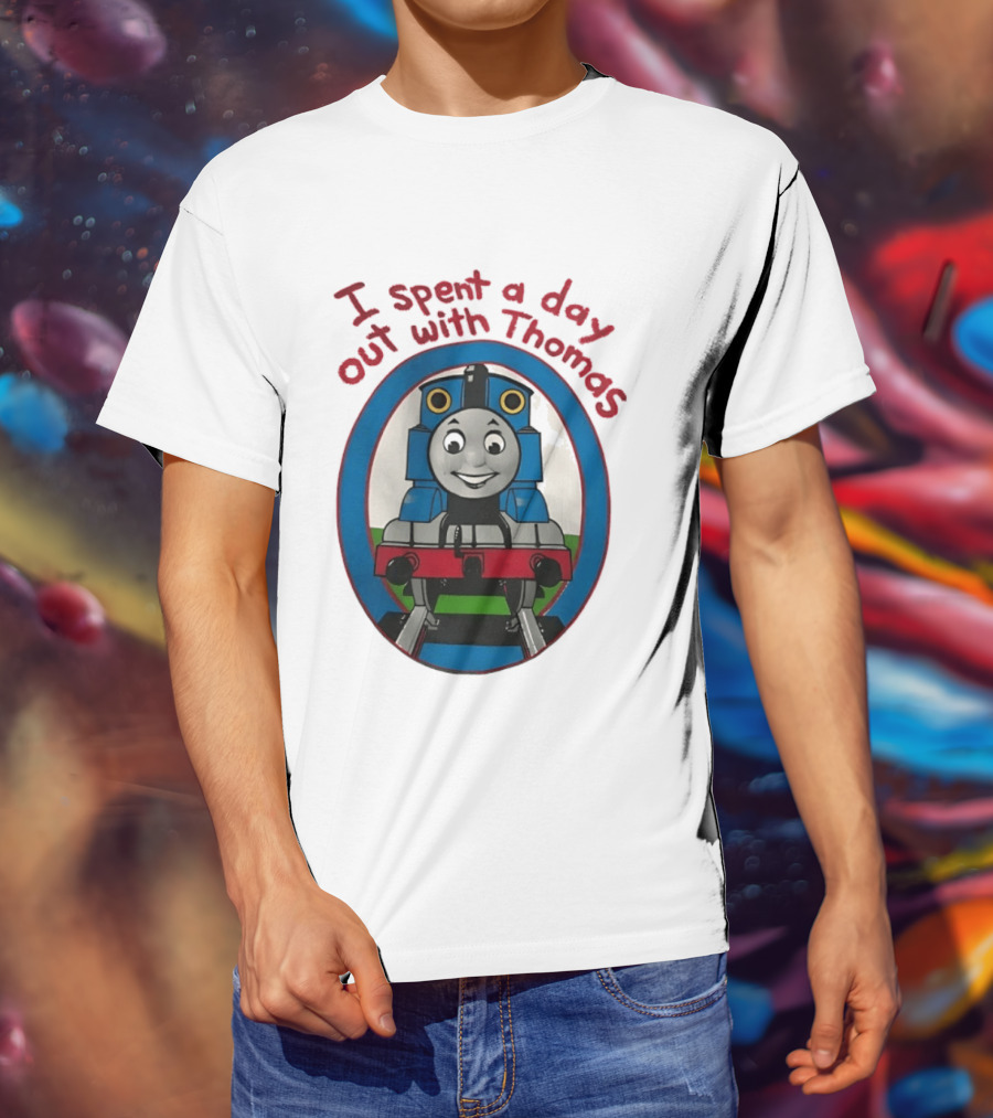 I Spent A Day Out With Thomas The Tank Engine Oval Frame T-Shirt