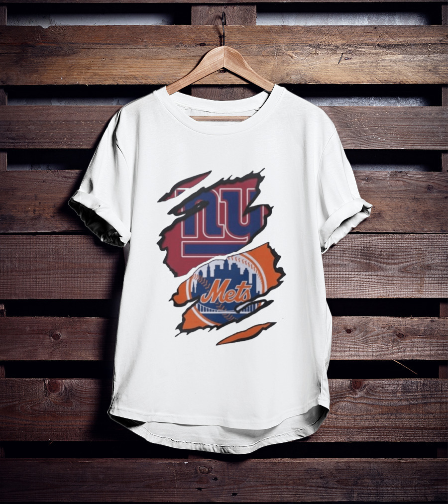 New York Giants NY Mets Beneath The Surface Fan T-Shirt