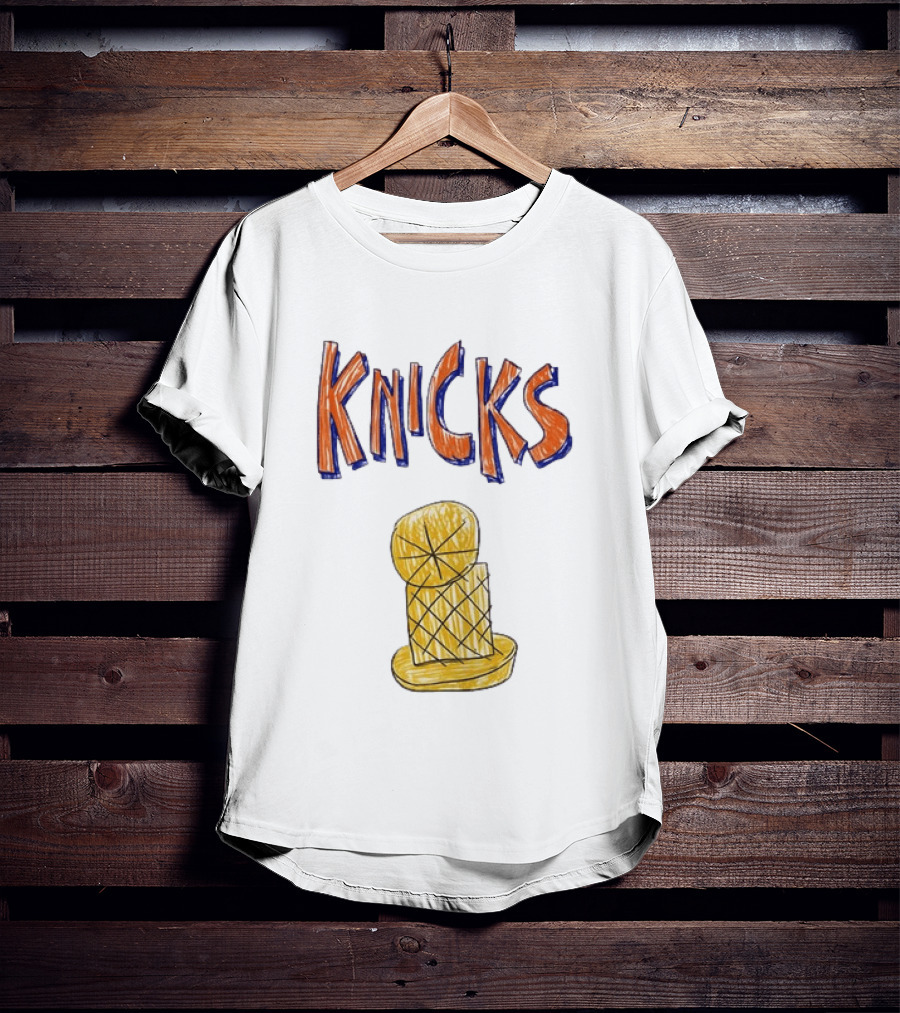 Knicks Hand Drawn NBA Champions Trophy T-Shirt