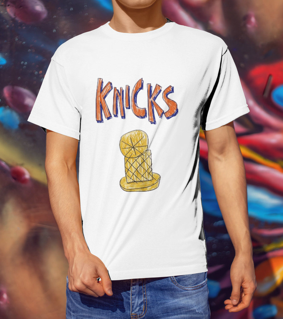 Knicks Hand Drawn NBA Champions Trophy T-Shirt