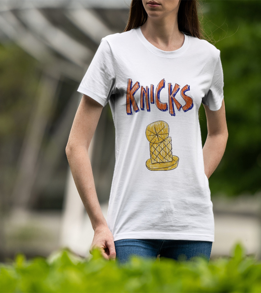 Knicks Hand Drawn NBA Champions Trophy T-Shirt
