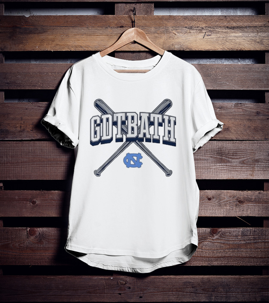 North Carolina Tar Heels GDTBATH UNC Baseball Crossed Bats T-Shirt