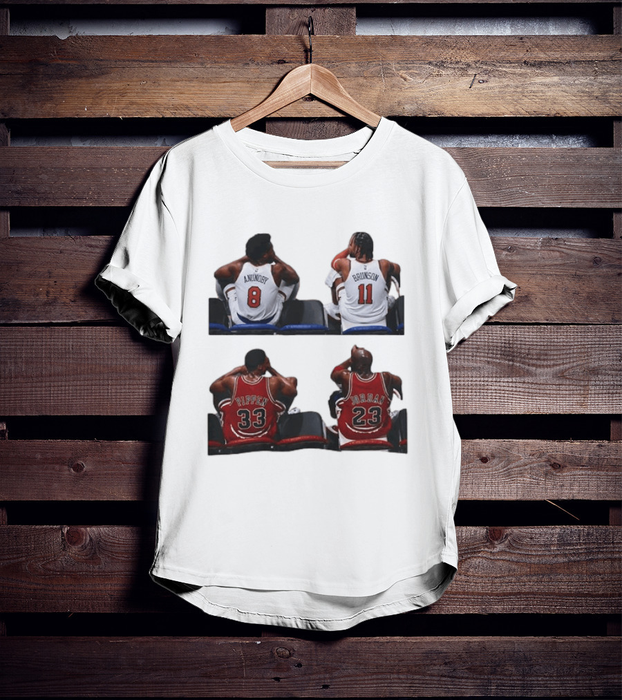OG Anunoby Jalen Brunson Knicks Scottie Pippen Michael Jordan Bulls Legends 23 33 11 8 T-Shirt